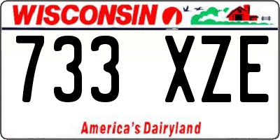 WI license plate 733XZE