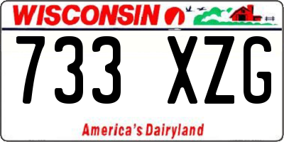WI license plate 733XZG