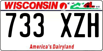 WI license plate 733XZH