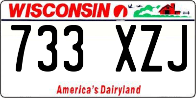 WI license plate 733XZJ