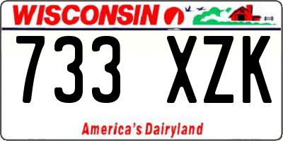 WI license plate 733XZK