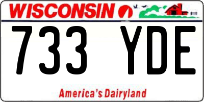 WI license plate 733YDE