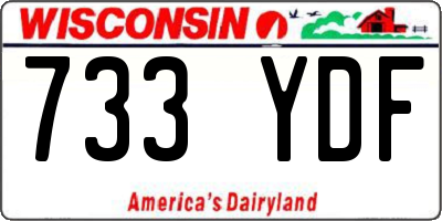 WI license plate 733YDF