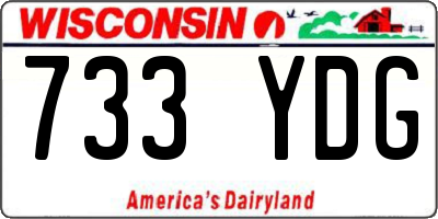 WI license plate 733YDG