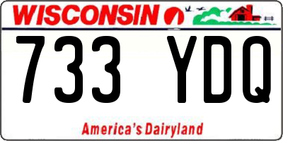 WI license plate 733YDQ