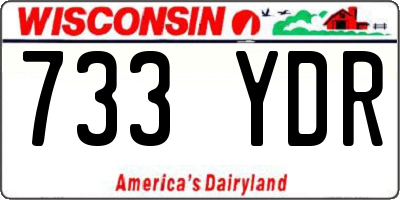 WI license plate 733YDR