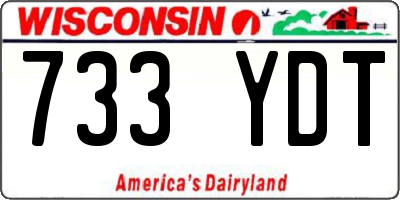 WI license plate 733YDT