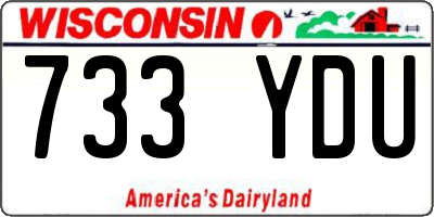 WI license plate 733YDU