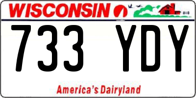 WI license plate 733YDY