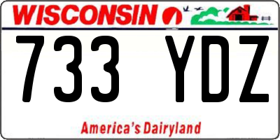 WI license plate 733YDZ