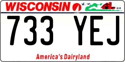 WI license plate 733YEJ