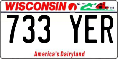 WI license plate 733YER