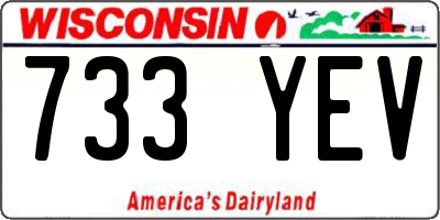 WI license plate 733YEV