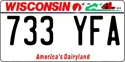 WI license plate 733YFA