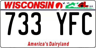 WI license plate 733YFC