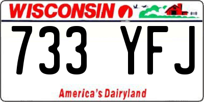 WI license plate 733YFJ