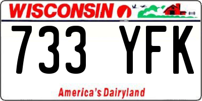 WI license plate 733YFK