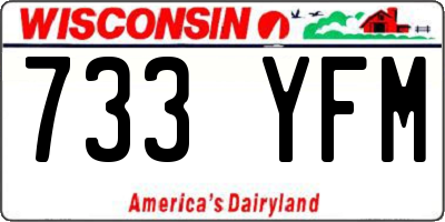 WI license plate 733YFM