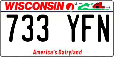 WI license plate 733YFN
