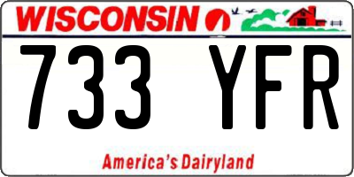 WI license plate 733YFR