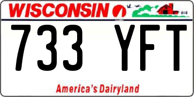 WI license plate 733YFT