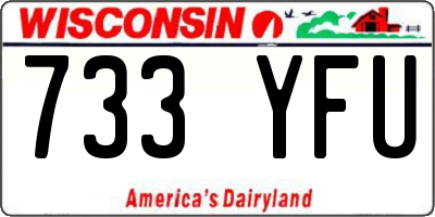 WI license plate 733YFU