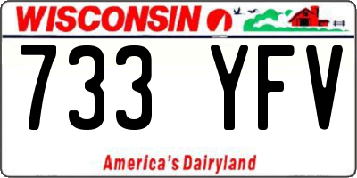 WI license plate 733YFV
