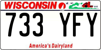 WI license plate 733YFY