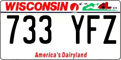 WI license plate 733YFZ