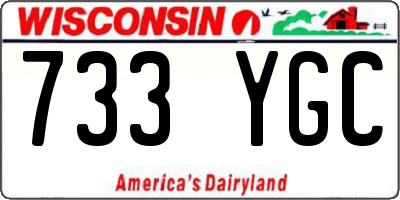 WI license plate 733YGC