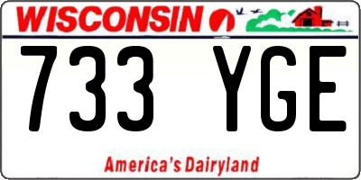 WI license plate 733YGE