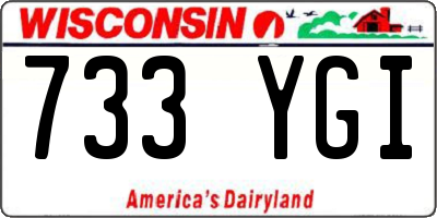 WI license plate 733YGI