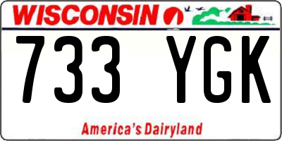 WI license plate 733YGK