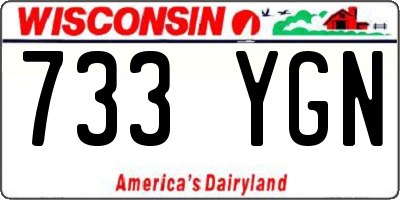 WI license plate 733YGN
