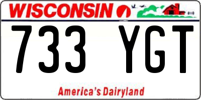 WI license plate 733YGT