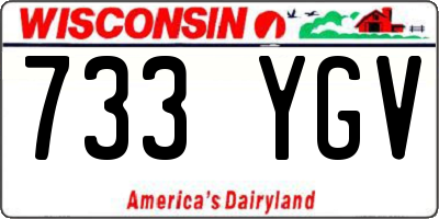 WI license plate 733YGV