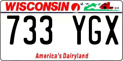 WI license plate 733YGX