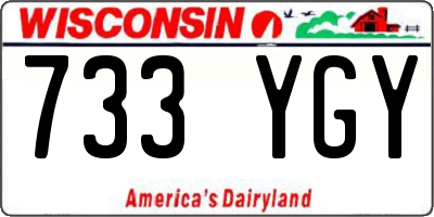 WI license plate 733YGY