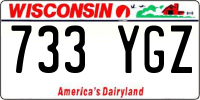 WI license plate 733YGZ