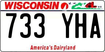 WI license plate 733YHA