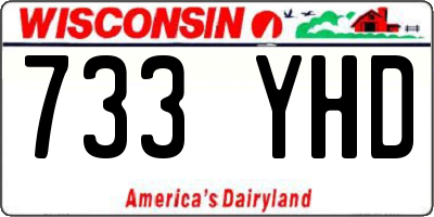 WI license plate 733YHD