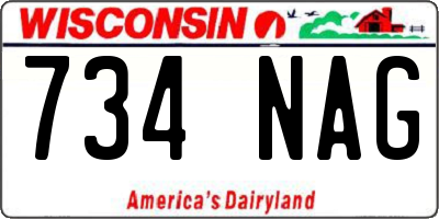 WI license plate 734NAG