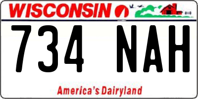 WI license plate 734NAH