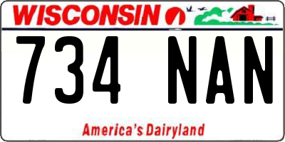 WI license plate 734NAN