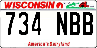 WI license plate 734NBB