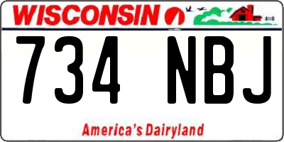 WI license plate 734NBJ