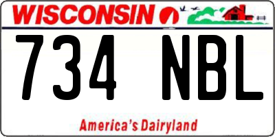WI license plate 734NBL