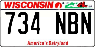 WI license plate 734NBN