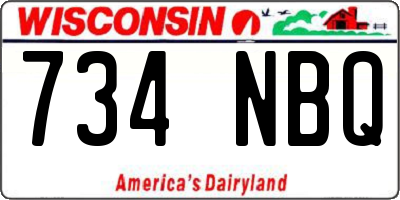 WI license plate 734NBQ