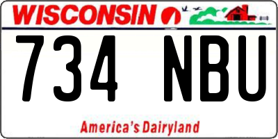 WI license plate 734NBU